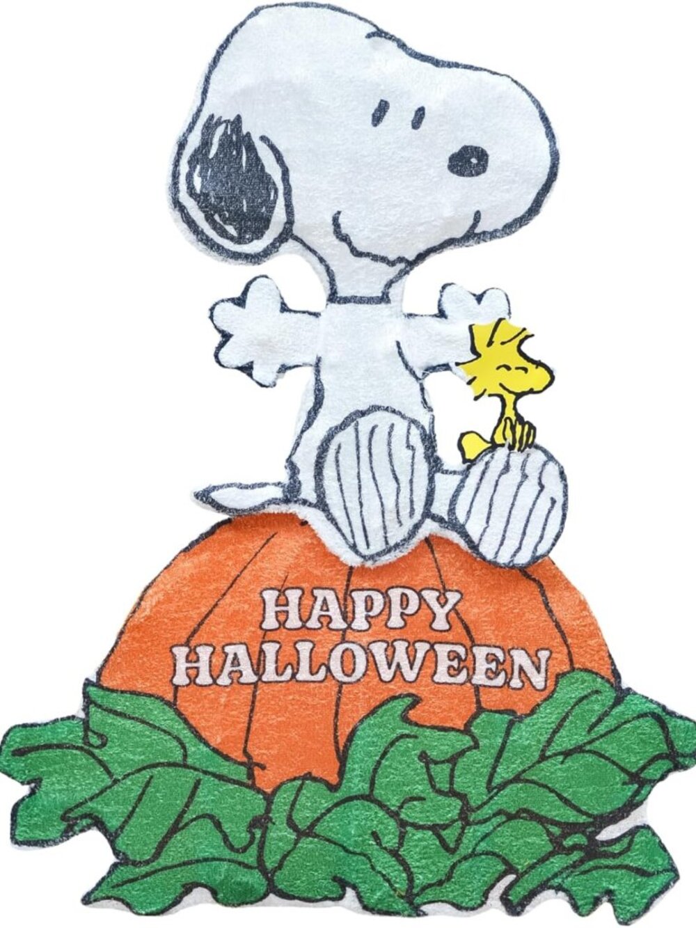 Lighted Halloween Decor - 24" Peanuts Snoopy & Woodstock Pumpkin for Fall Fun